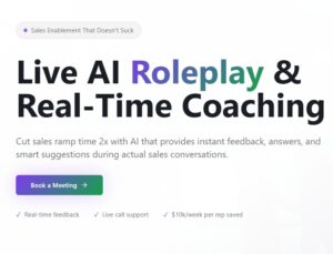 Ekraanivaade Knowzilla AI liidesest müügikõne ajal, näidates reaalajas soovitusi ja vastuseid kliendi küsimustele.